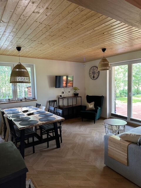 Domek na Mazurach w Brzózkach- salon